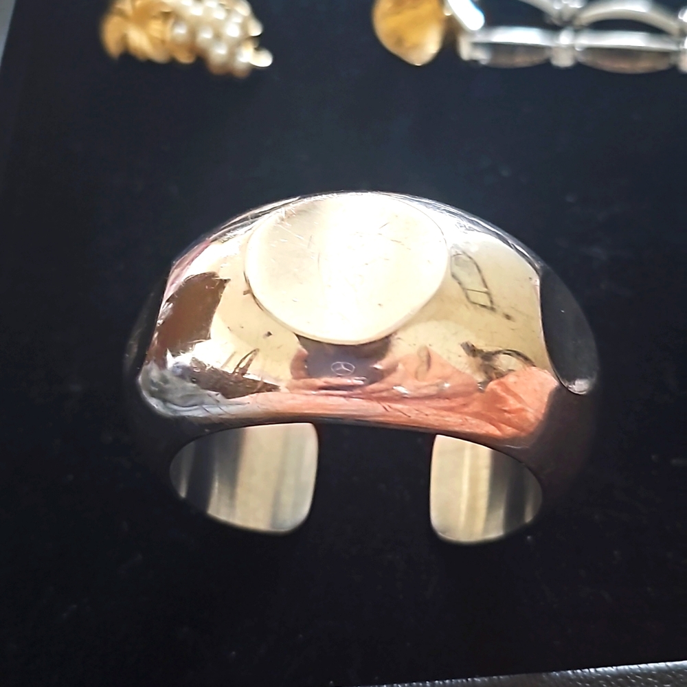 Solid Sterling Silver Dome Bracelet - image 1